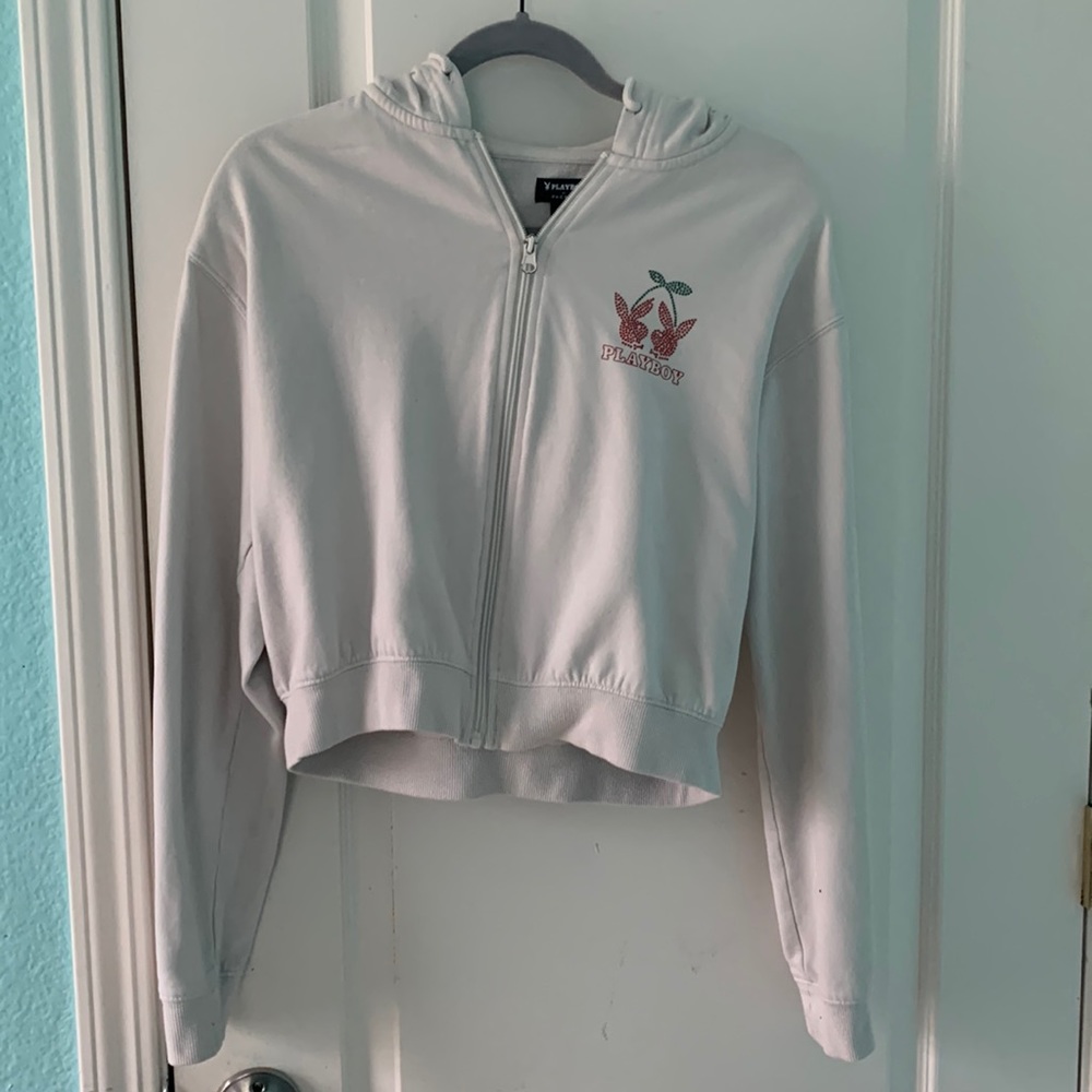 Playboy cherry zip up hoodie